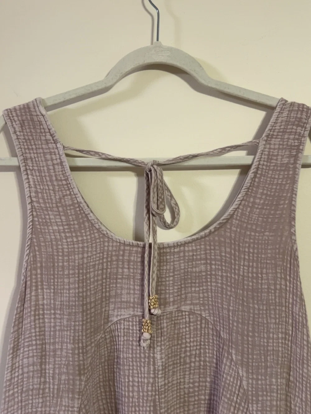 easel Mauve-Taupe Textured Sleeveless Pocket Dress